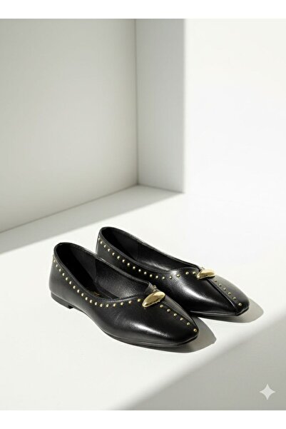 FEMME FATALE Balerini casual stilați cu cataramă aurie