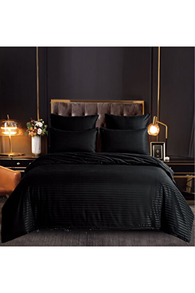 trendyhome Double Bed Linen, Fine Damask, 6 Pieces