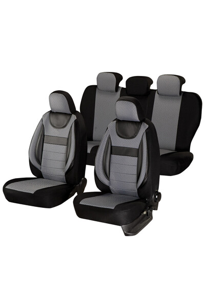 SMARTIC Smartic® car seat cover set, Dynamic, 11 pieces, airbag compatible, 3...