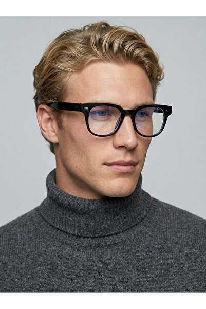 VEGA EYEWEAR TOMY Siyah Unisex Dikdörtgen Mavi Işık Korumalı Gözlük Erkek / K...