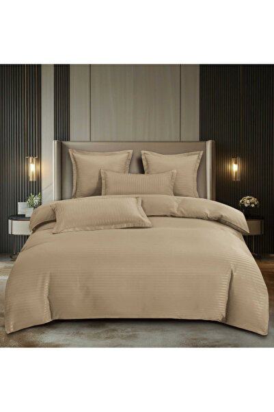 trendyhome Double Bed Linen, Fine Damask, 6 Pieces