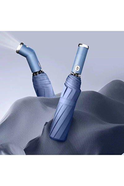 TTT مظلة مع مصباح يدوي أزرق