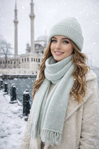 ATE ÖZGÜNEŞ TRİKO TEKSTİL Women, Scarf Beanie Set