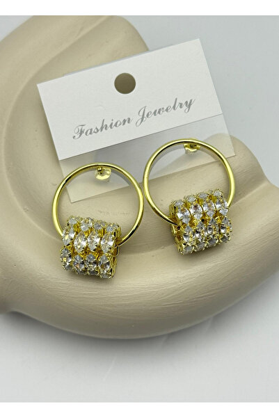 BİJU YILMAZ تصميم خاتم أقراط من الذهب الفاخر بحجر - 26vipkp47