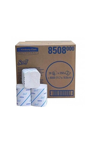 Kimberly-Clark Hârtie igienică pliată, albă, 2 straturi, 250 buc, Scott, 36 r...