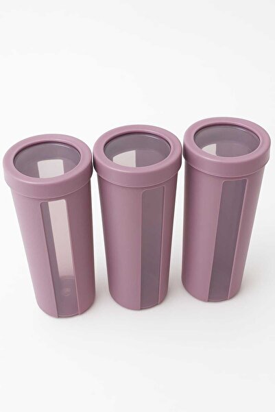 HOBBY LİFE Lumina Dikey Erzak Saklama Kabı (Şeffaf) - 1.8 Litre-Pembe