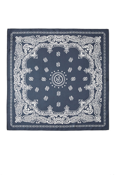 Network Lacivert Kadın Twill İpek Fular