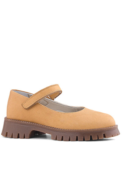 Rakerplus Natural Real Leather Mink Girls' Ballerina Shoes