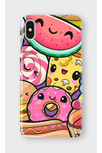 lelia حافظة هاتف شفافة مطبوعة متوافقة مع iPhone XS Max |   مجموعة: سناك تون د...