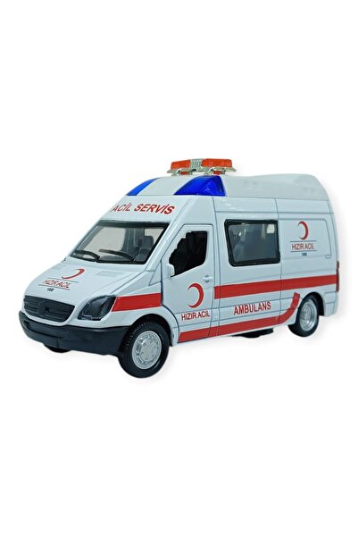 Birlik Çek Bırak Metal Sesli Işıklı Ambulans 12 cm