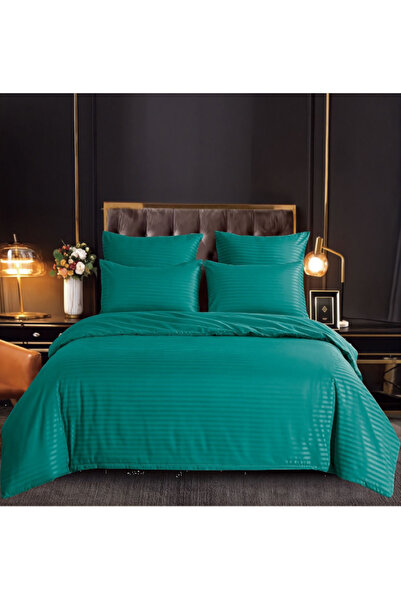 trendyhome Double Bed Linen, Fine Damask, 6 Pieces