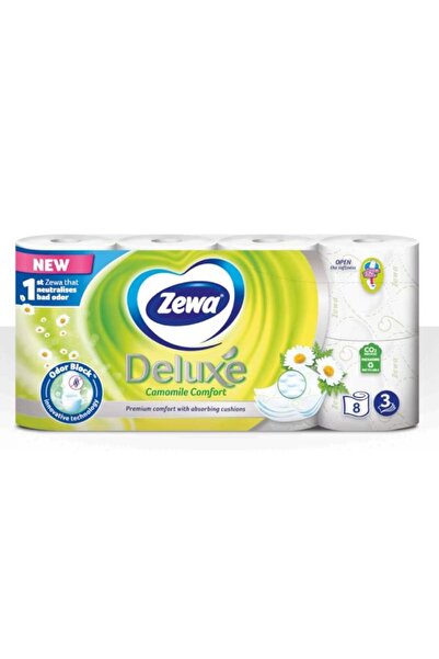 Zewa 3-ply toilet paper 8 rolls Deluxe Camomile Comfort