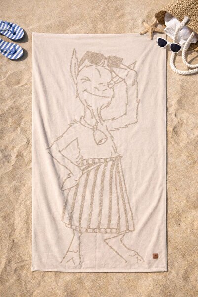 TEXTİLES MAGİC LAMP %100 Pamuk Plaj Havlusu - Yumuşak , Emici , Cool Stil Des...