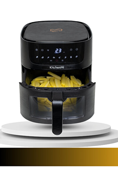CaseTechnoo Air Fryer Kızartma Makinası Cam Kapaklı-Wifi Bağlantılı 6L Fritöz...