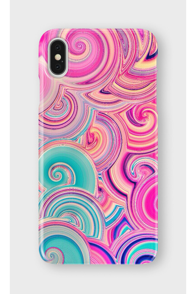 lelia حافظة هاتف شفافة مطبوعة متوافقة مع iPhone X/XS |   مجموعة كولور ويف فلوكس