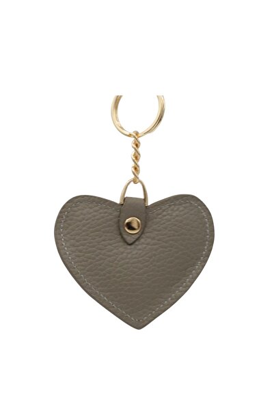 Meskanto سلسلة مفاتيح على شكل قلب من الجلد الطبيعي