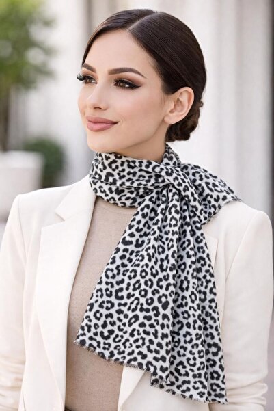 Hayalet Leopard Print Cotton Woven Cheesecloth Shawl – Thin, Lightweight, and...