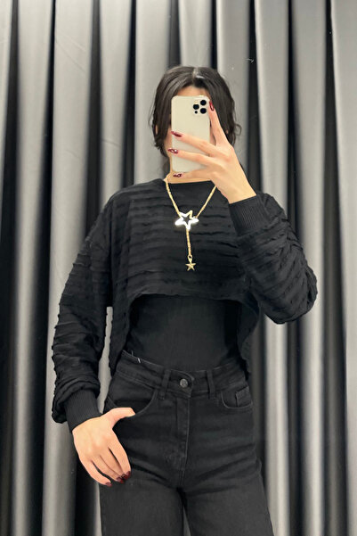 Noa&Noa Ruffled Athlete Set with Necklace Detail - Black Black