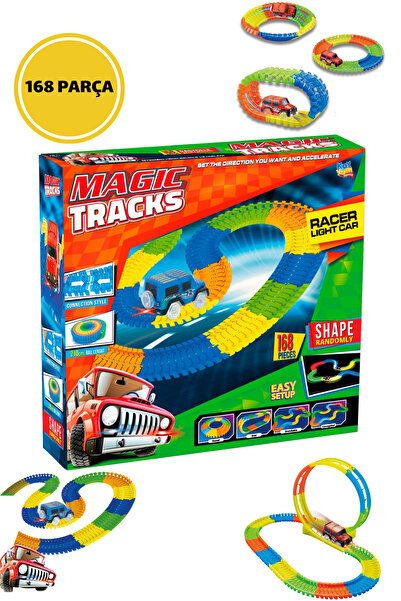 HOŞGARDENS Magic Tracks Yarış Pisti Ve Pilli Araba 210 Cm Ray Uzunluğu 1 Adet...