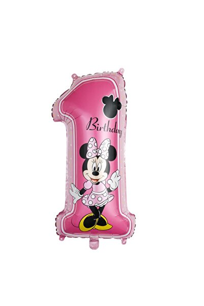 NO BRAND Balon folie cifra 1, Minnie Mouse, 38×70 cm