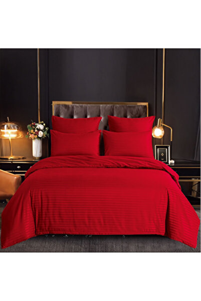 trendyhome Double Bed Linen, Fine Damask, 6 Pieces