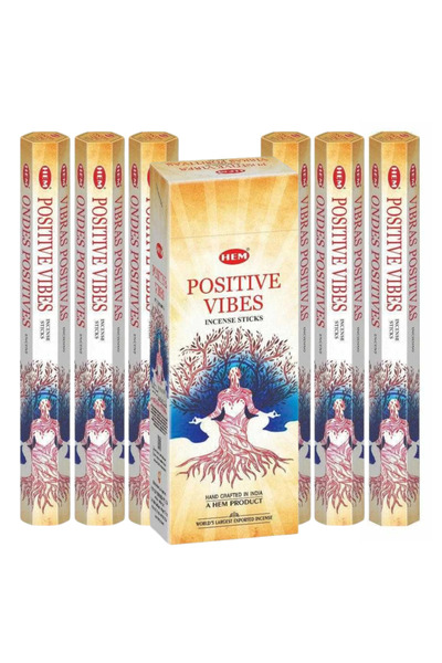 OEM Set of 6 HEM incense packs Positive Vibes 120 sticks