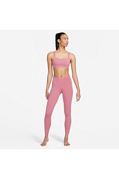 Nike Висока талія 7/8 довжина Жіночі рожеві легінси для йоги