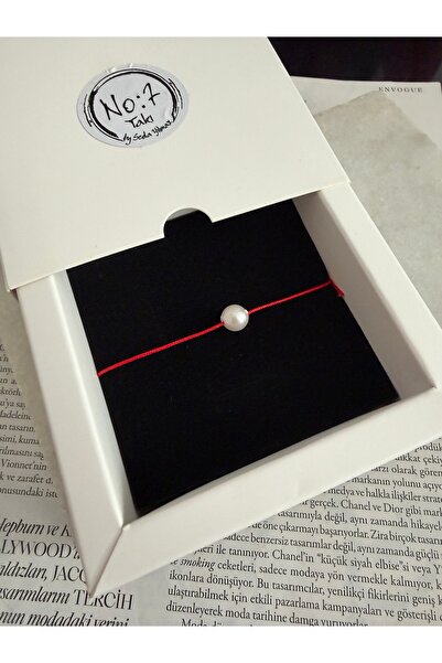 NO 7 TAKI İnci Kırmızı İp Bileklik