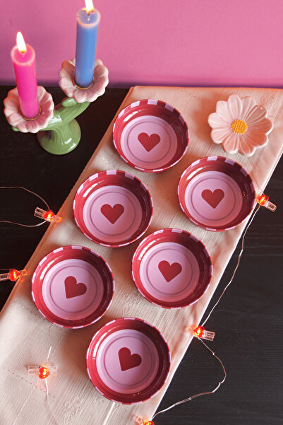 Sarkap Home 6'lı Bon Appetit Kırmızı Çerezlik Seti