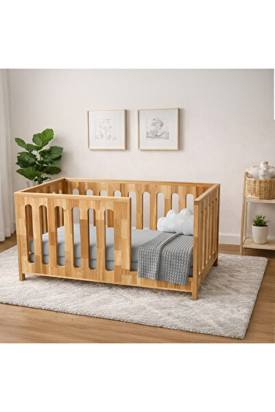 terra ws Montessori Yatak Kayın Masif – Doğal Ahşap Bebek & Çocuk Karyolası |...