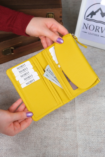 Norvi Leather Genuine Leather Small Women's Wallet 1321