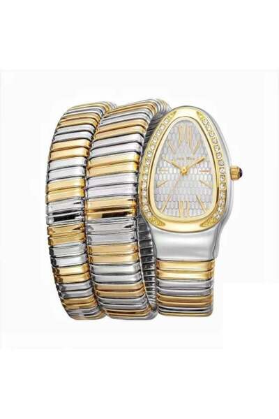 Louis Nice Women's Watch with Two Wraps in Silver and Gold