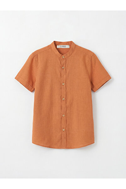 LC Waikiki Ozmarka New Season Hakim Collar Short Sleeve Boys' Shirt