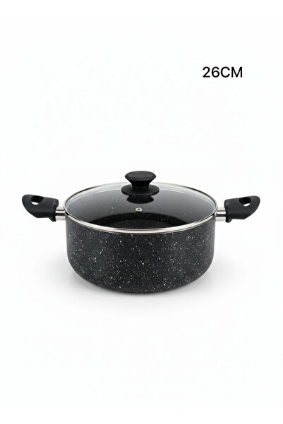 Afaq Granite pot with glass lid