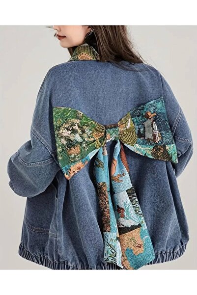 deniva سترة جينز كبيرة الحجم