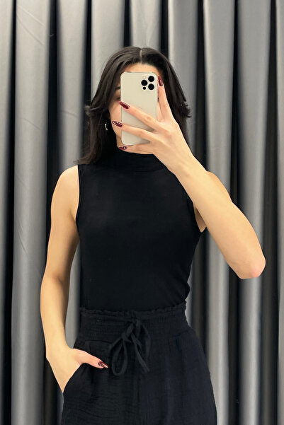 Noa&Noa Noa Noa Turtleneck Zero Sleeve Blouse - Black Black