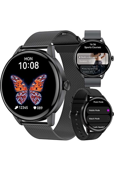 HYX Fitness Watches for Women Men with 3 Bands, 1.43" AMOLED Screen Smartwatches