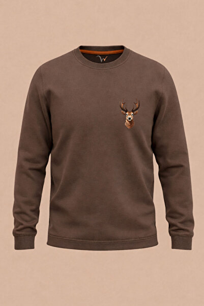 WİDİ Χειμερινό φούτερ Hunting Hunting Deer Hunting Minimal Printed Hunter Reg...