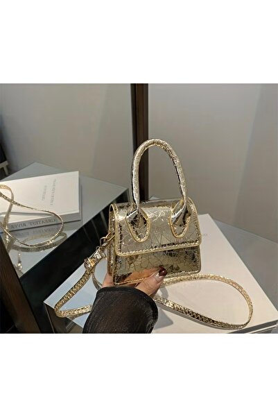 La Saade Y2k gold mini handheld bag