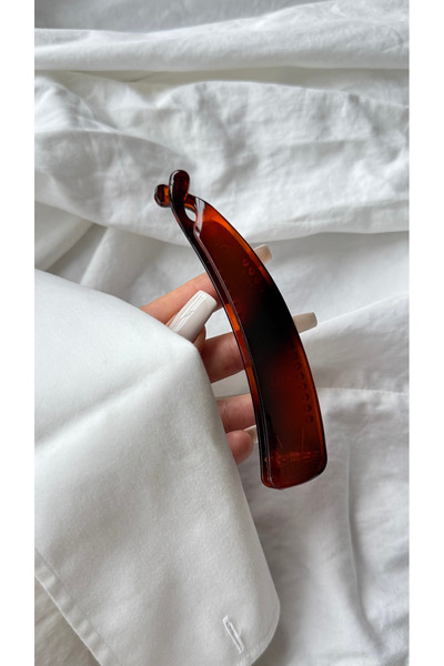 YOYYO Amber Marble Patterned Banana Clip - Retro Style Hair Gathering Clip