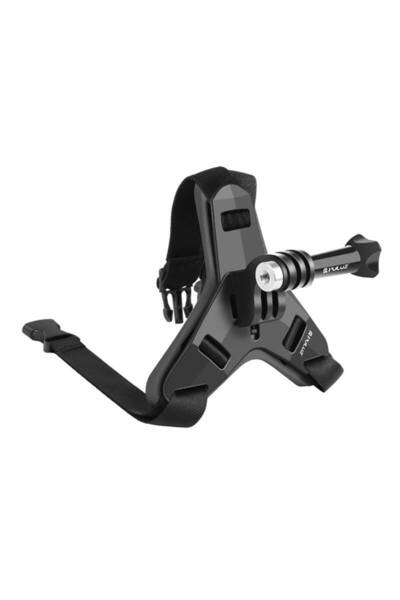 PULUZ Suport pentru cască PU579B cu montare pe bărbie pentru camere de acțiun...