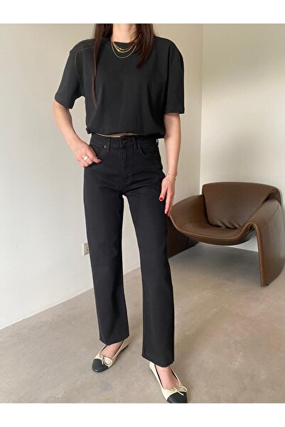 Bade Butik Black cropped leg anna bf jean