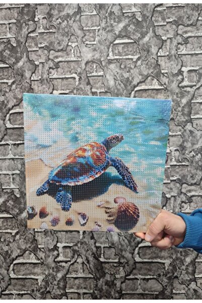 senacacollection Caretta Caretta Tuval Elmas Dizme Seti 30x30 cm 1 ADET