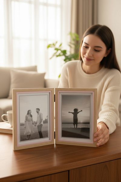 CaactuStore Açısı Ayarlanabilir Resim / Fotoğraf Çerçevesi 2 Lü (Cam Var)