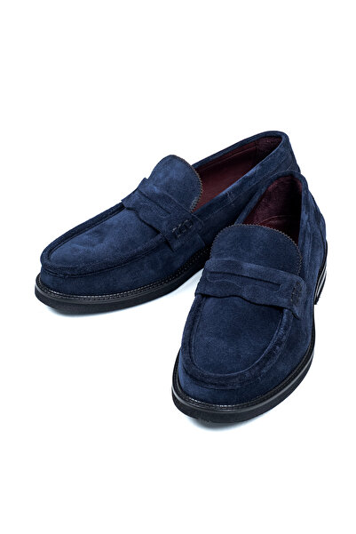 NEWDERİSAN Men's Genuine Suede Leather Penny Loafer Shoes – Classic Casual Of...