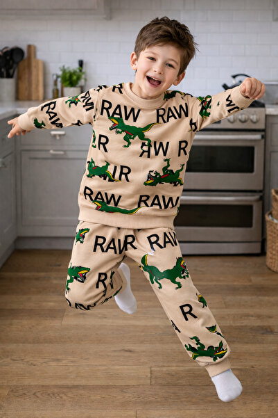 NOVERAM KİDS طقم بيجامة للأولاد بتصميم ديناصور