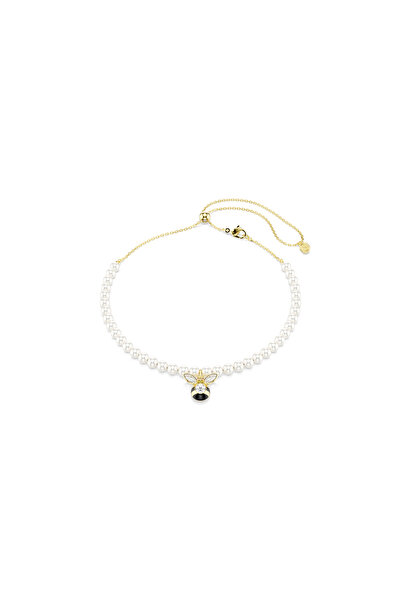 Swarovski Idyllia Gerdanlık, Kristal inci, Karışık kesimler, Arı, Beyaz, Altı...