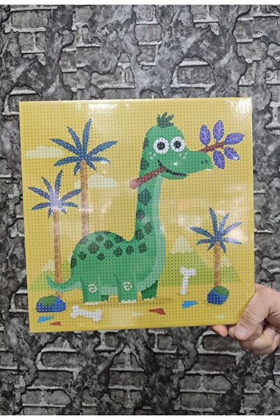 senacacollection Dinazor Tuval Elmas Dizme Seti 30x30 cm 1 ADET