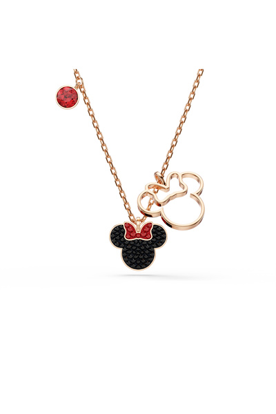 Swarovski Mickey & Minnie Kolye, Çok renkli, Pembe altın rengi kaplama