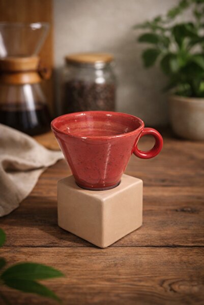 MeGgDecor Retro Cup with Handle Red